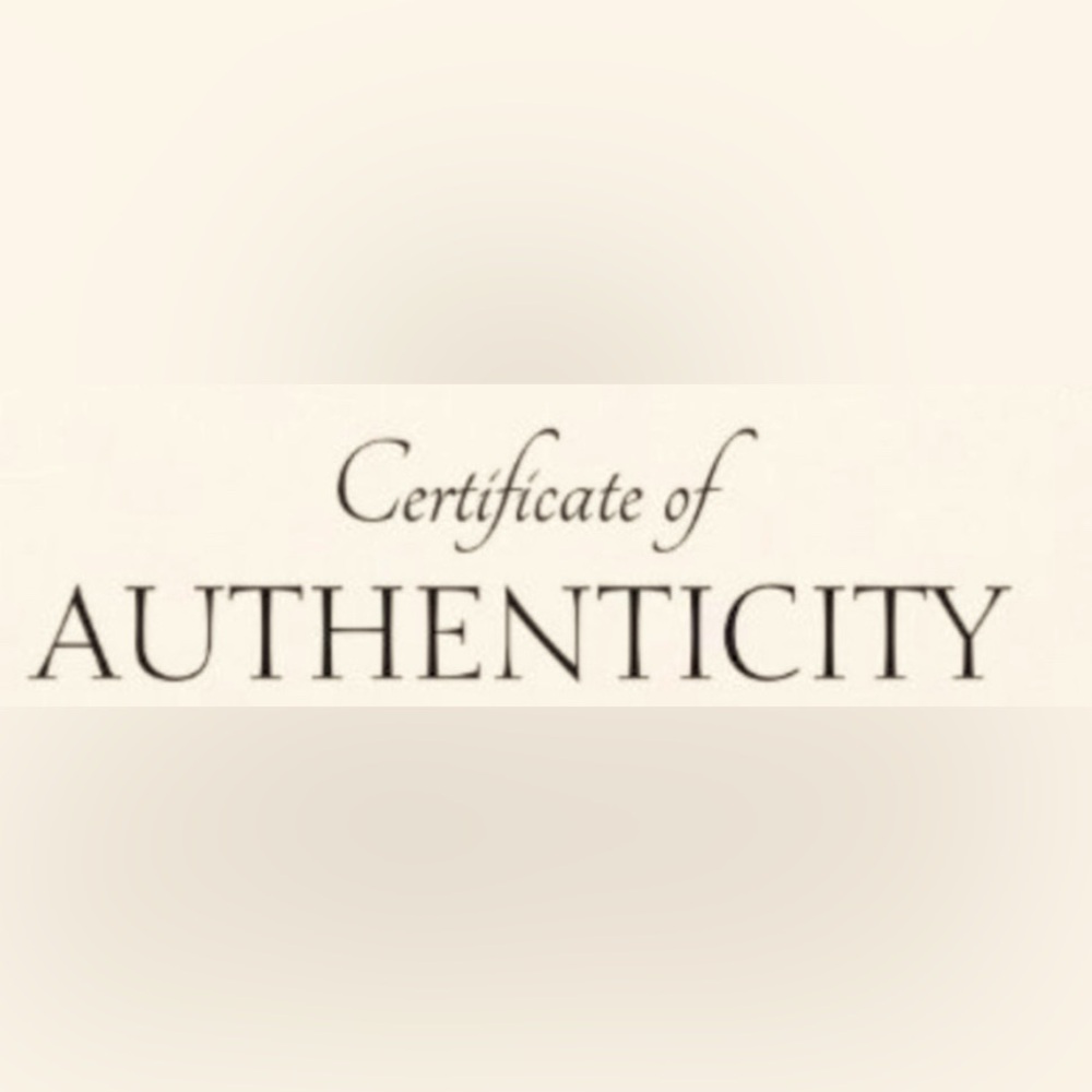 COA Certificate of Authenticity